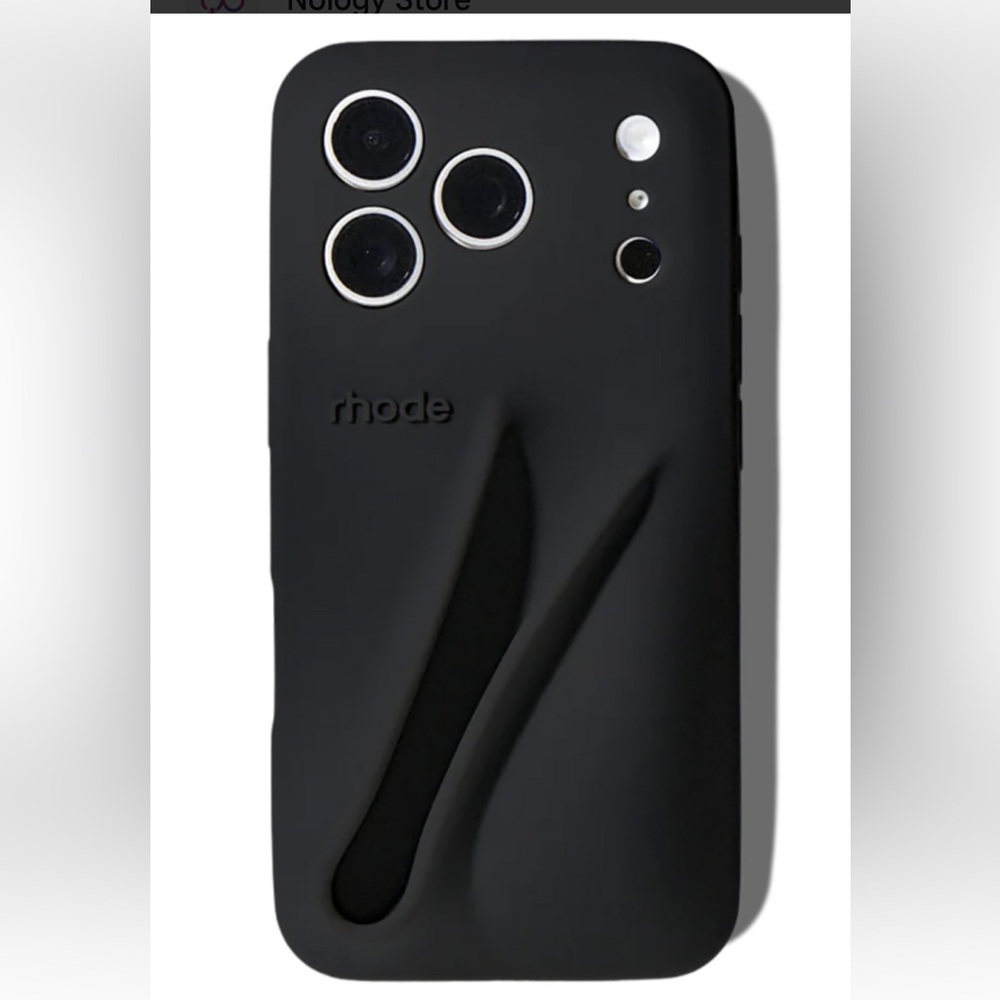 RHODE Black Slim Silicone Phone Case with Contoured Grip iphone 17 pro